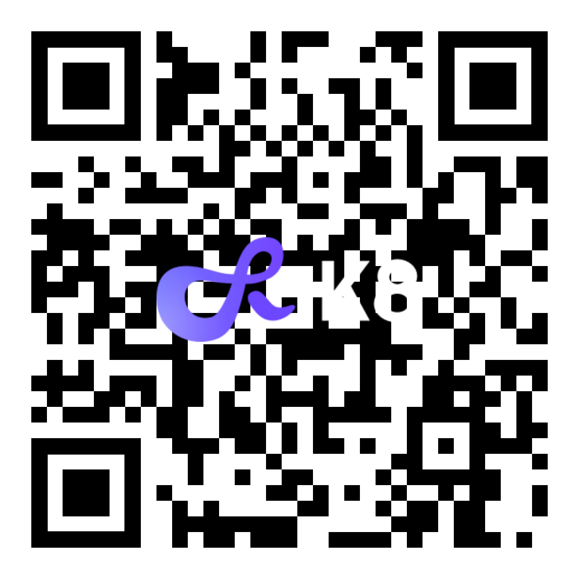 k8 qr code